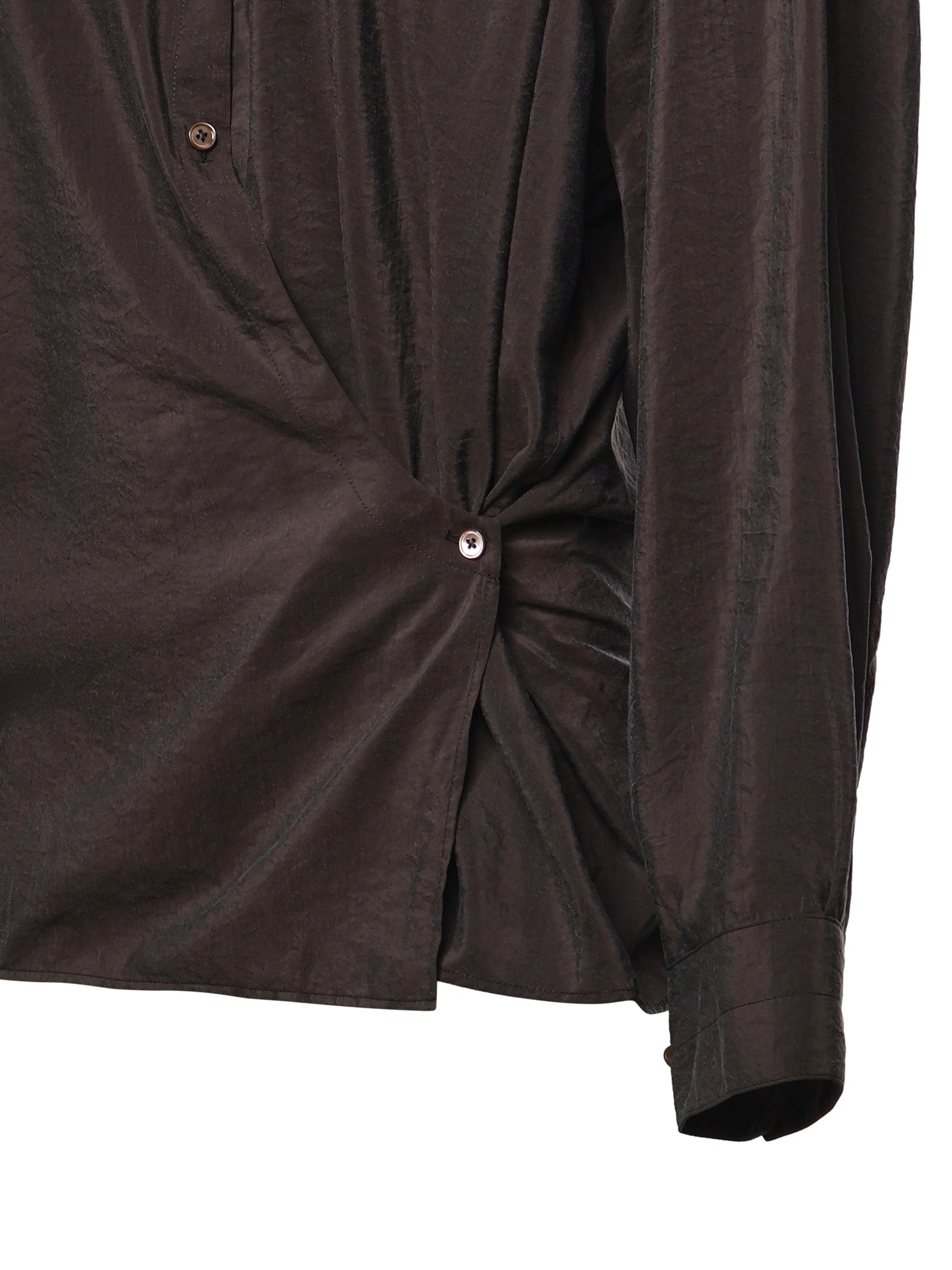 Camicie STRAIGHT COLLAR TWISTED SHIRT LICORICE SH1141 LF1308 BR532 BR532 LEMAIRE