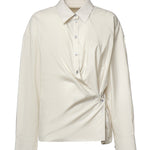 Camicie STRAIGHT COLLAR TWISTED SHIRT LIGHT CREAM SH1141 LF1500 WH048 WH048 LEMAIRE