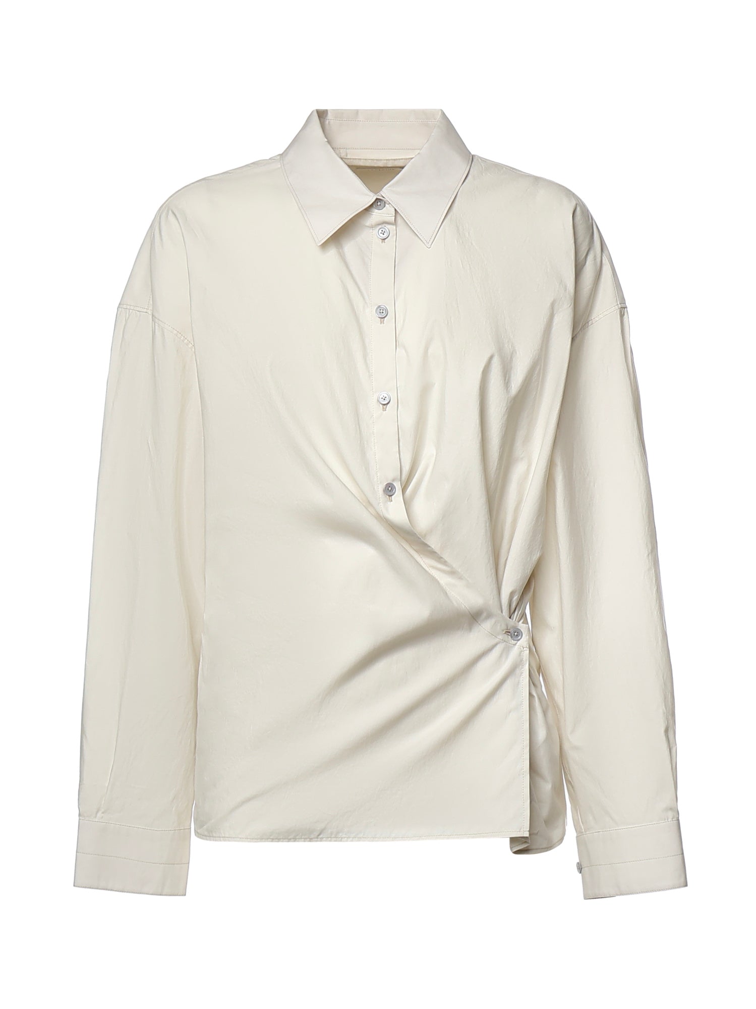 Camicie STRAIGHT COLLAR TWISTED SHIRT LIGHT CREAM SH1141 LF1500 WH048 WH048 LEMAIRE