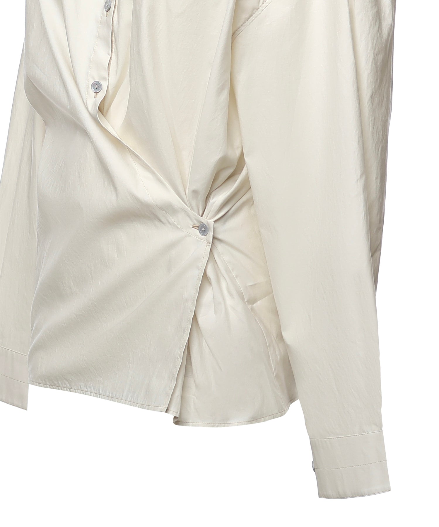 Camicie STRAIGHT COLLAR TWISTED SHIRT LIGHT CREAM SH1141 LF1500 WH048 WH048 LEMAIRE