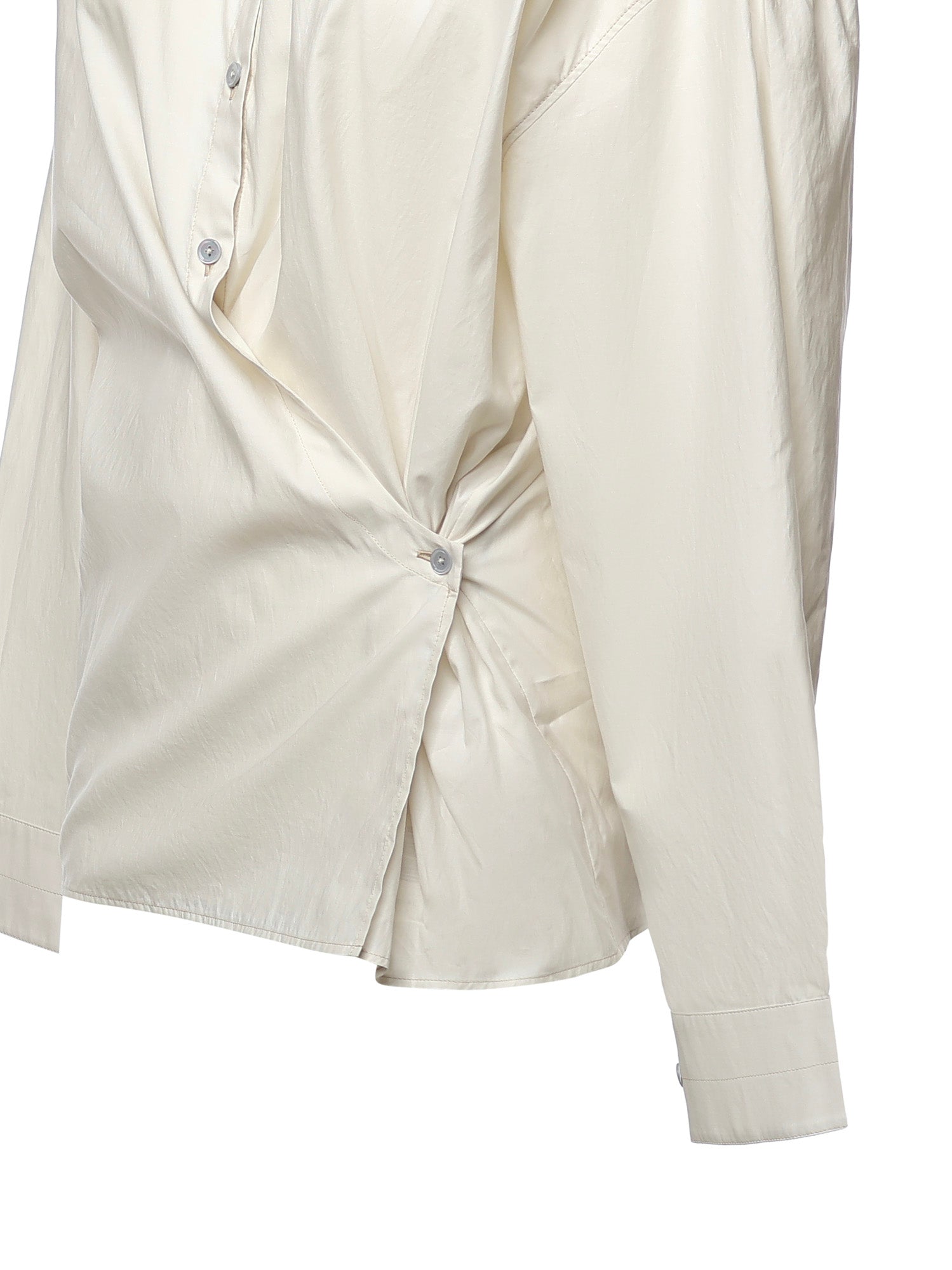 Camicie STRAIGHT COLLAR TWISTED SHIRT LIGHT CREAM SH1141 LF1500 WH048 WH048 LEMAIRE