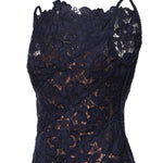 Abiti NAVY SPIRAL LACE MIDI DRESS AW26 043M N NAVY SELF-PORTRAIT