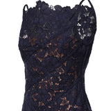 Abiti NAVY SPIRAL LACE MIDI DRESS AW26 043M N NAVY SELF-PORTRAIT