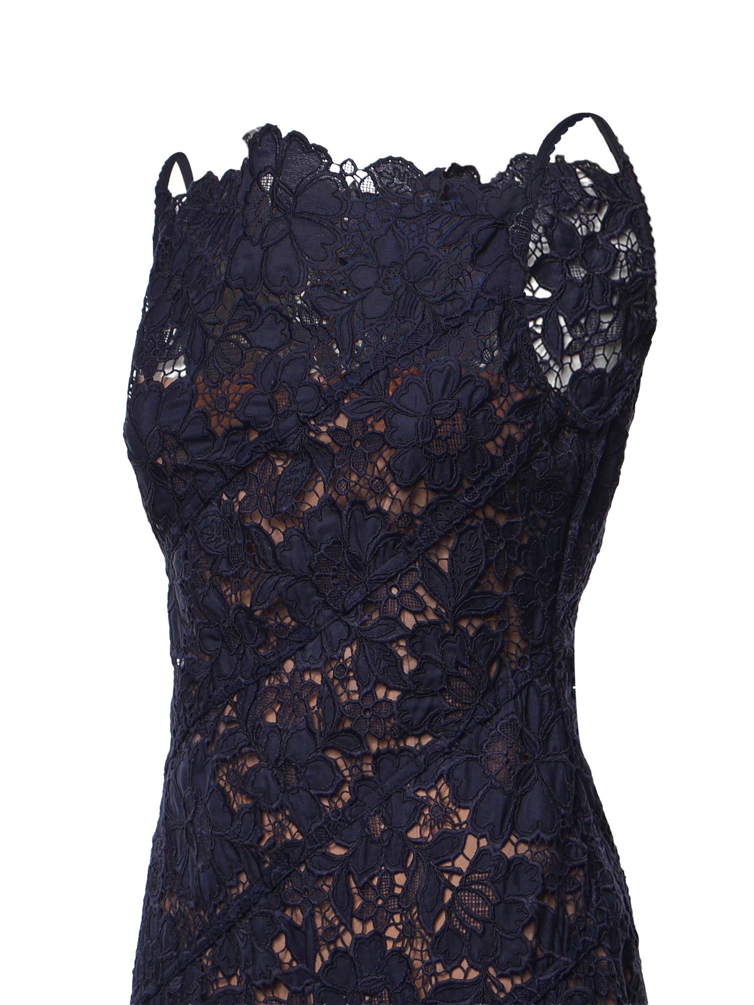Abiti NAVY SPIRAL LACE MIDI DRESS AW26 043M N NAVY SELF-PORTRAIT