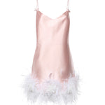Abiti PINK TAFFETA FEATHER MINI DRESS AW26 006S P PINK SELF-PORTRAIT