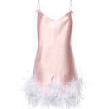 Abiti PINK TAFFETA FEATHER MINI DRESS AW26 006S P PINK SELF-PORTRAIT