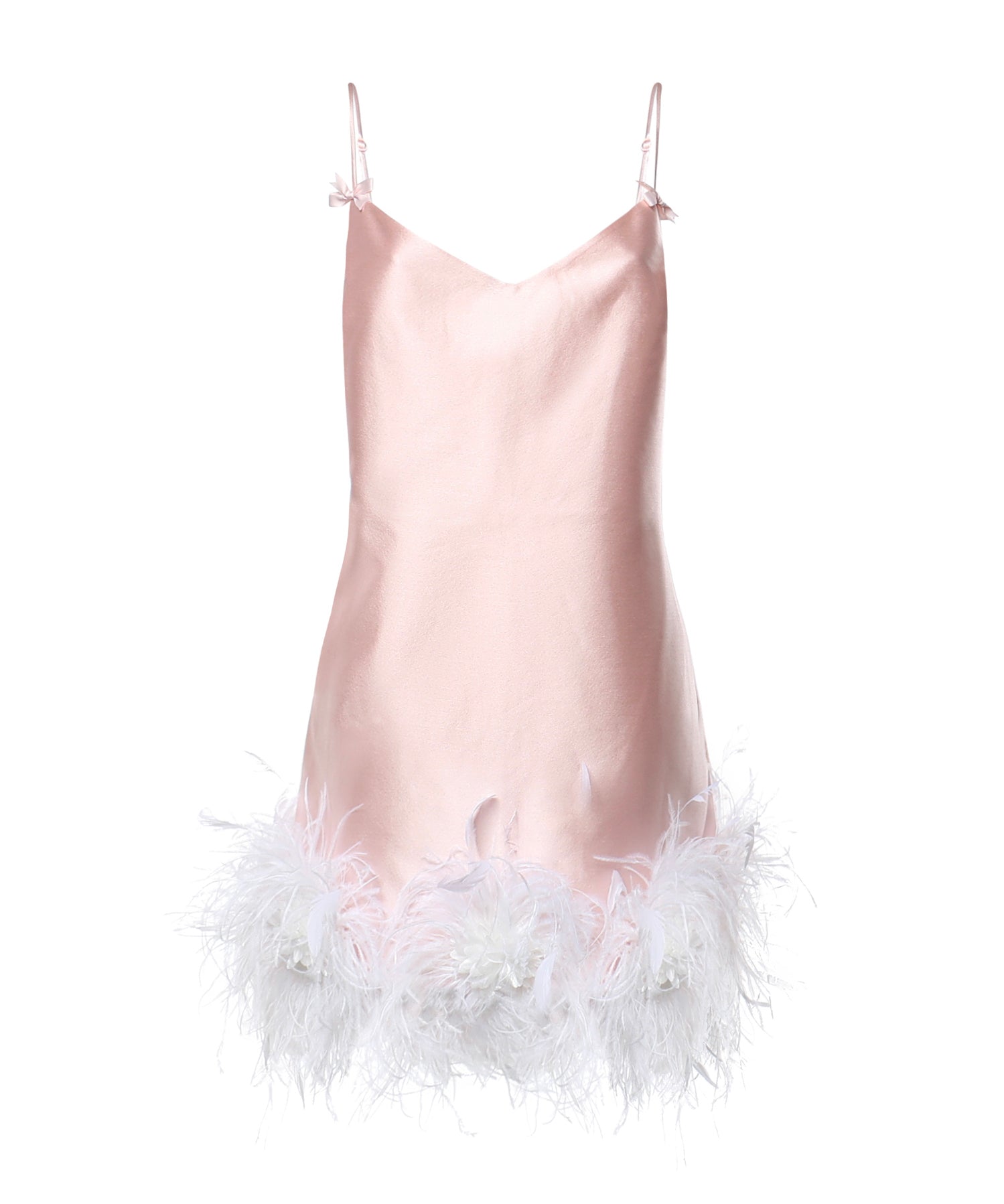 Abiti PINK TAFFETA FEATHER MINI DRESS AW26 006S P PINK SELF-PORTRAIT