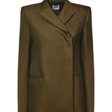 Giubbini  SILVANNAH JACKET DARK OLIVE 6180582 429 429 KHAITE