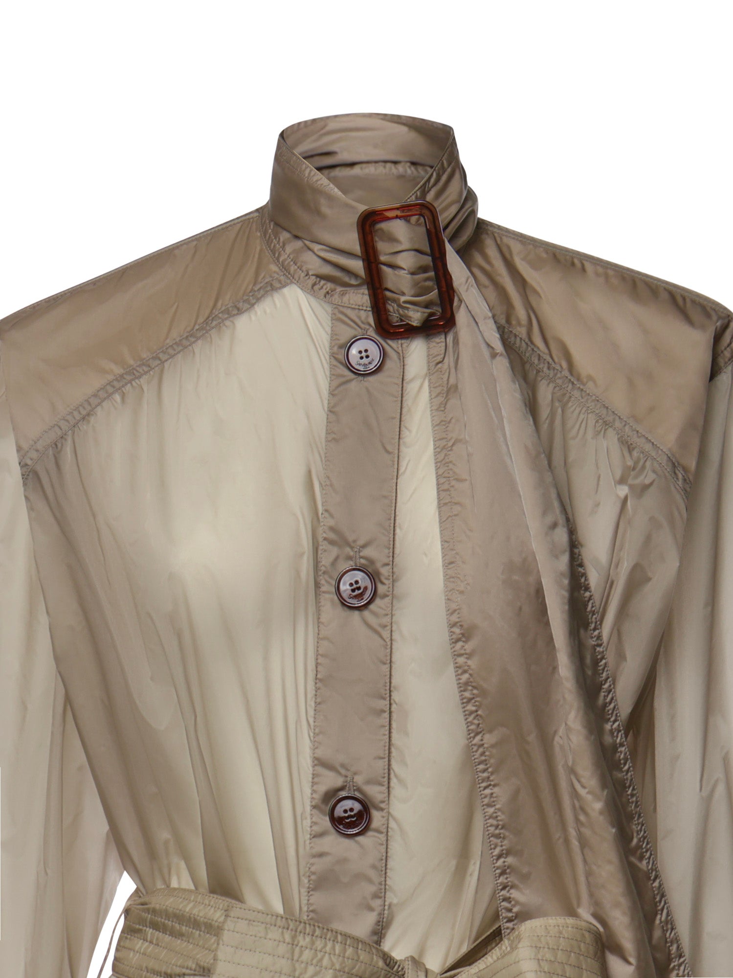 Abiti ABITO IN NYLON CON LAVALLIÈRE TAUPE 866301 Y8J40 2313 2313 SAINT LAURENT