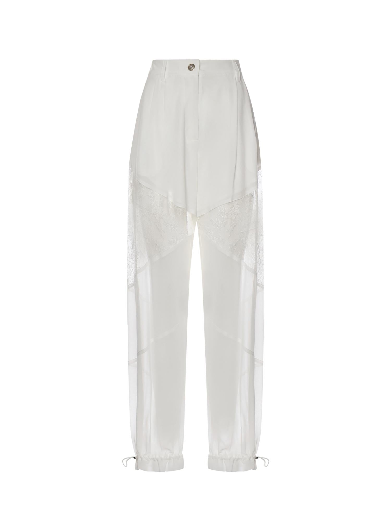 Pantalone Nacy con inserti in pizzo 106275 A336Z05 PINKO 
