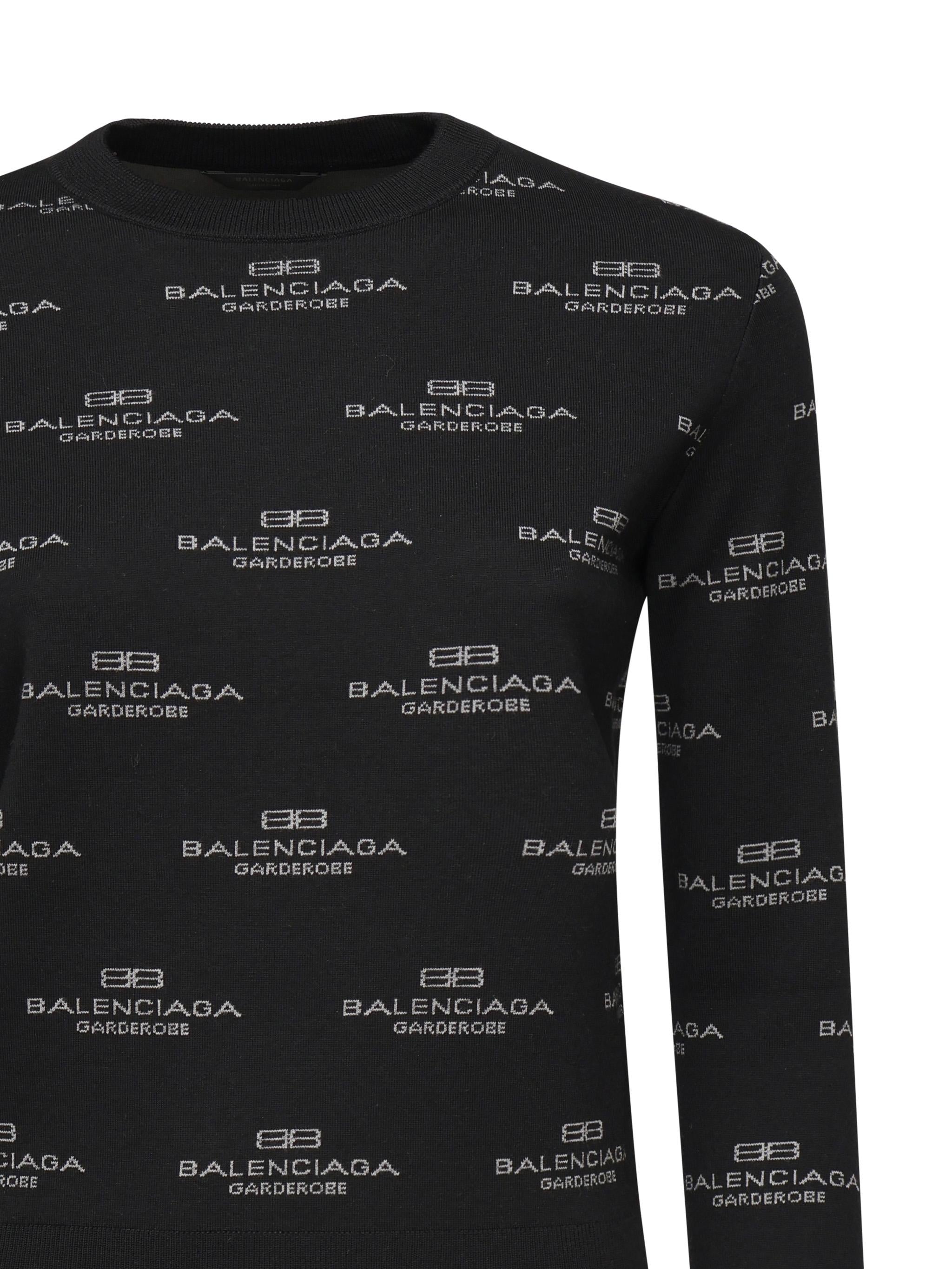 Maglione con logo all-over 812576 T17241269 BALENCIAGA 