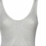 Canottiera in maglia metallizzata 105148 A2LOI12 PINKO 