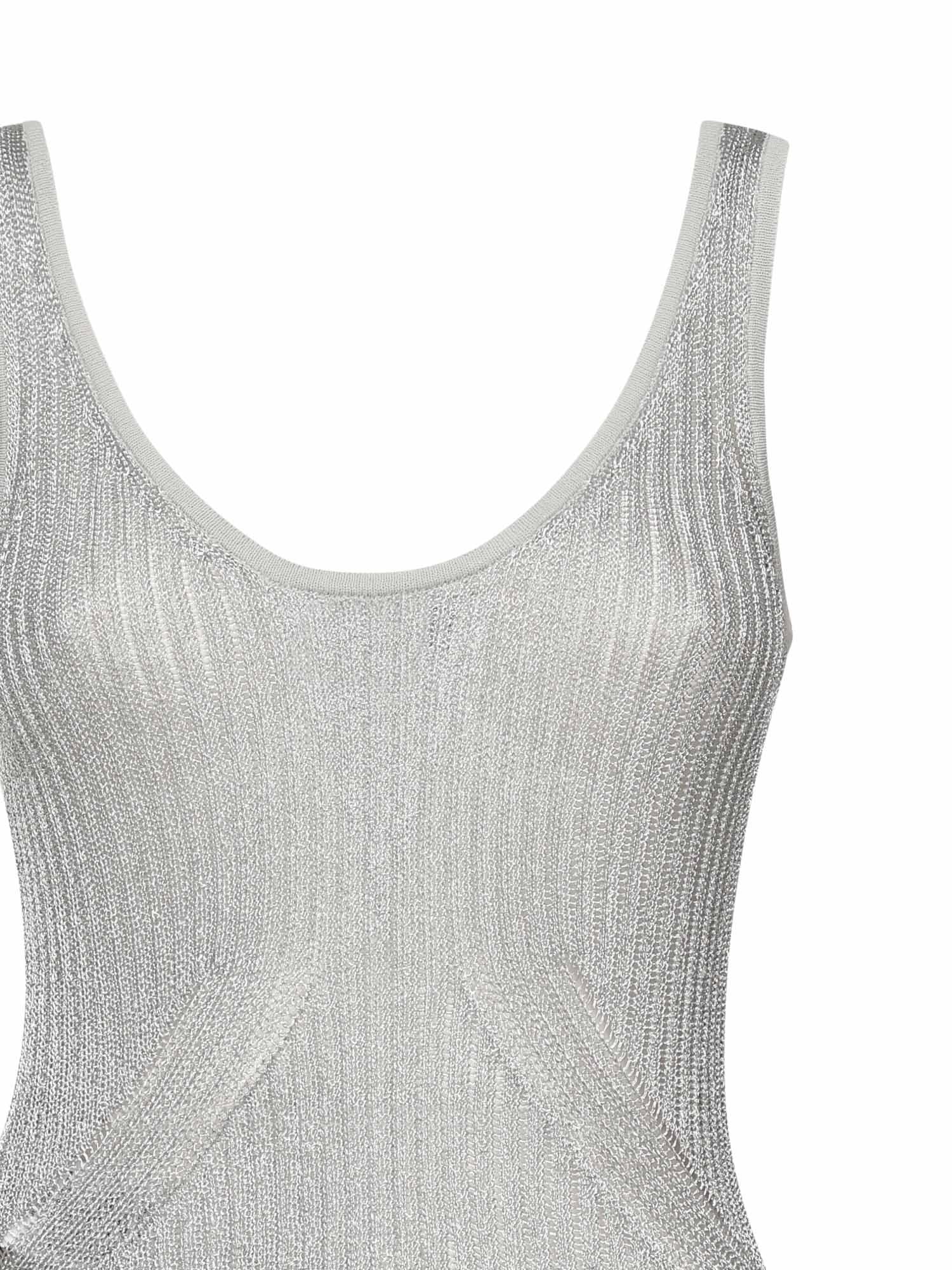 Canottiera in maglia metallizzata 105148 A2LOI12 PINKO 