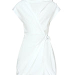Mini abito in popeline con incrocio 105215 A2LDZ04 PINKO 