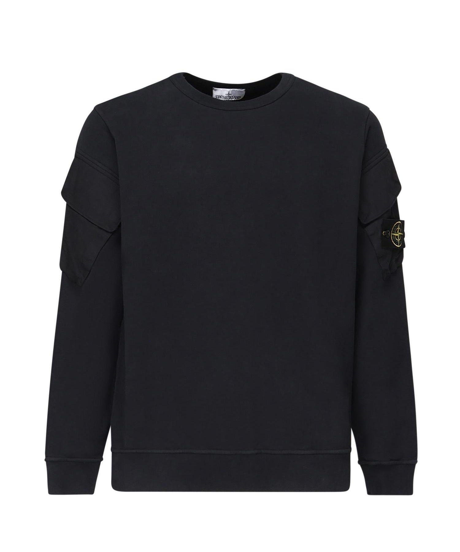 Felpa girocollo con tasche sulle maniche<BR/> K2S156100008 S0A20V0020 STONE ISLAND 