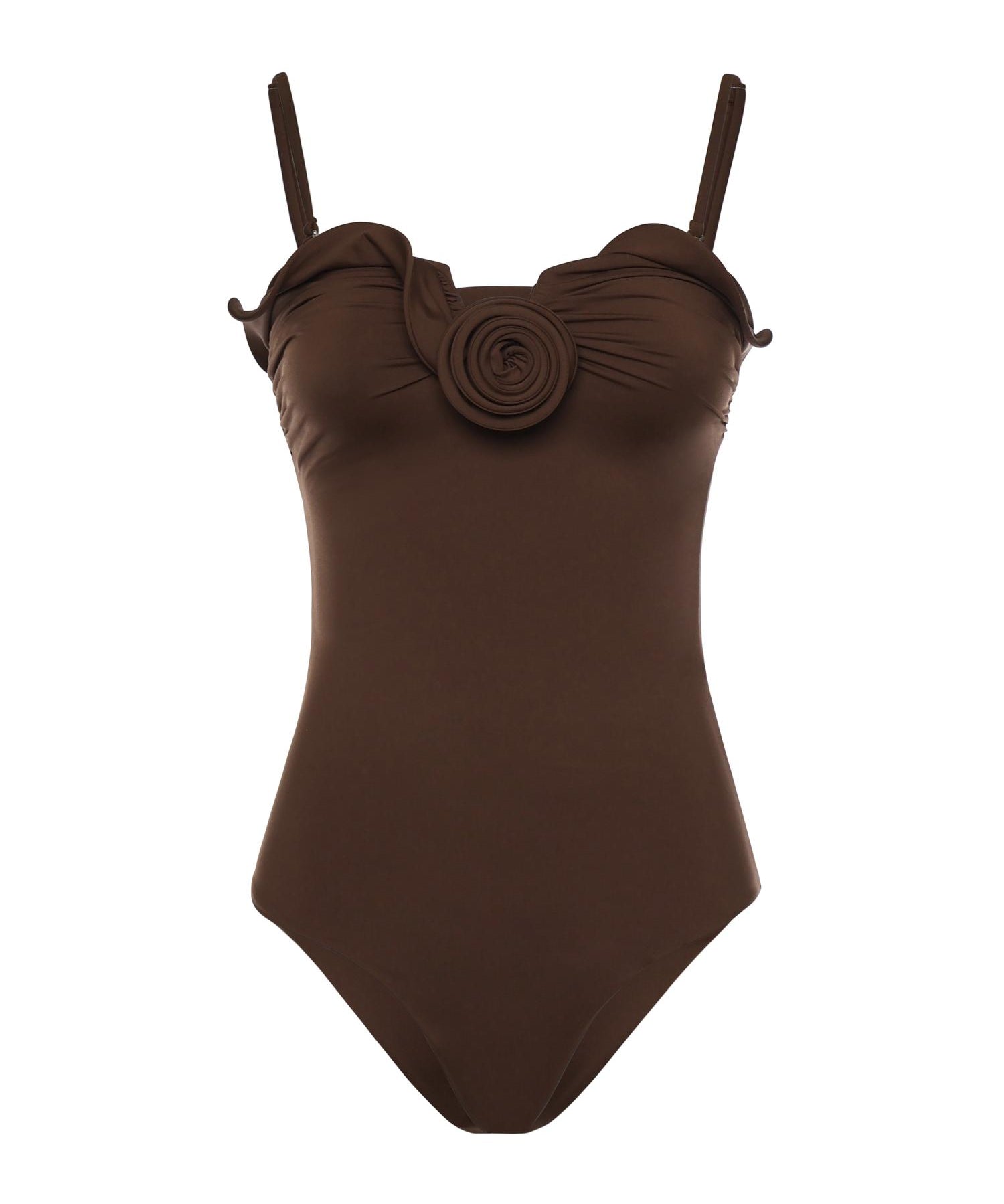 Costume da bagno bustier con rosa scultorea 608426  MAGDA BUTRYM 