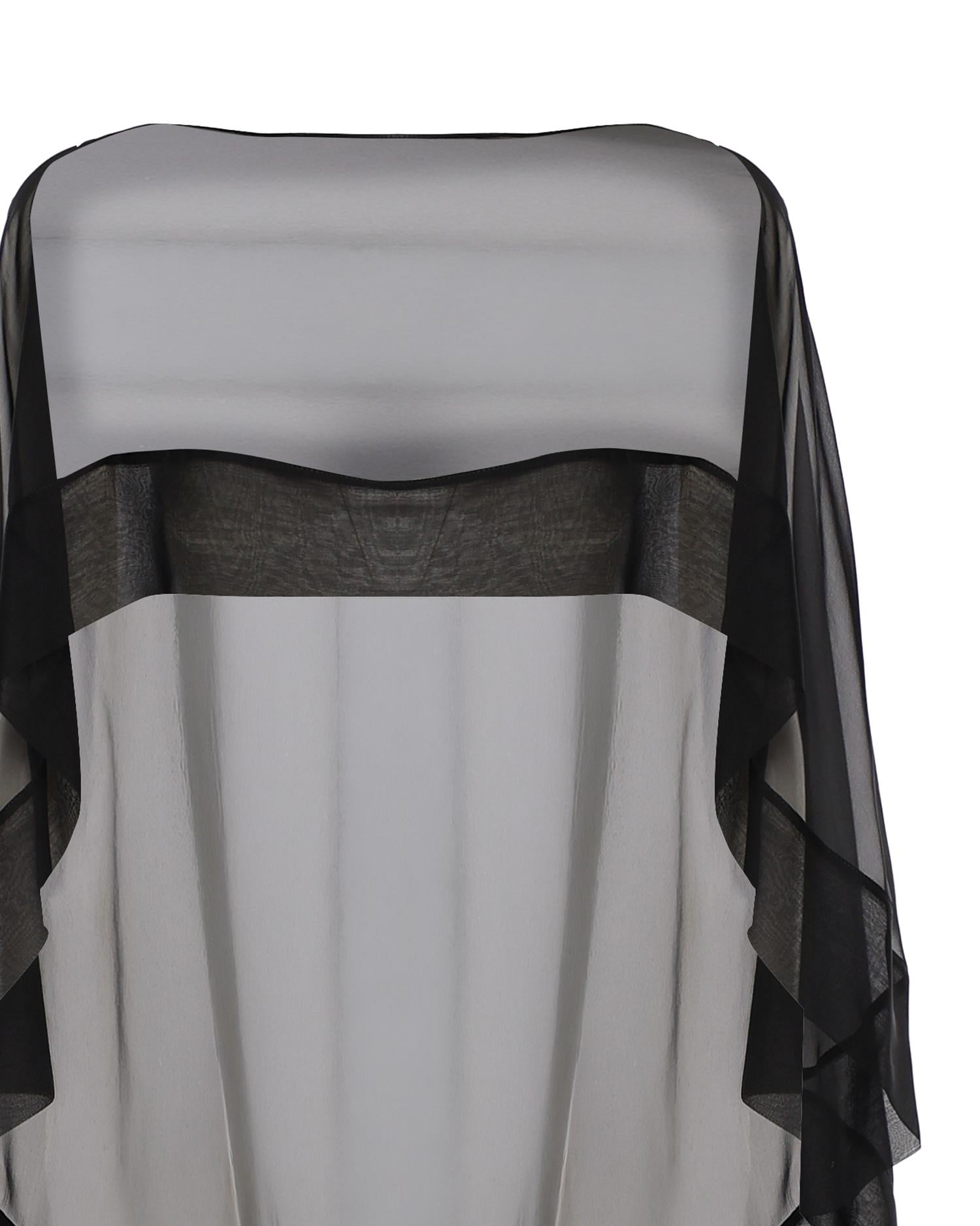 Mantella in chiffon di seta A3302115 555 ALBERTA FERRETTI 