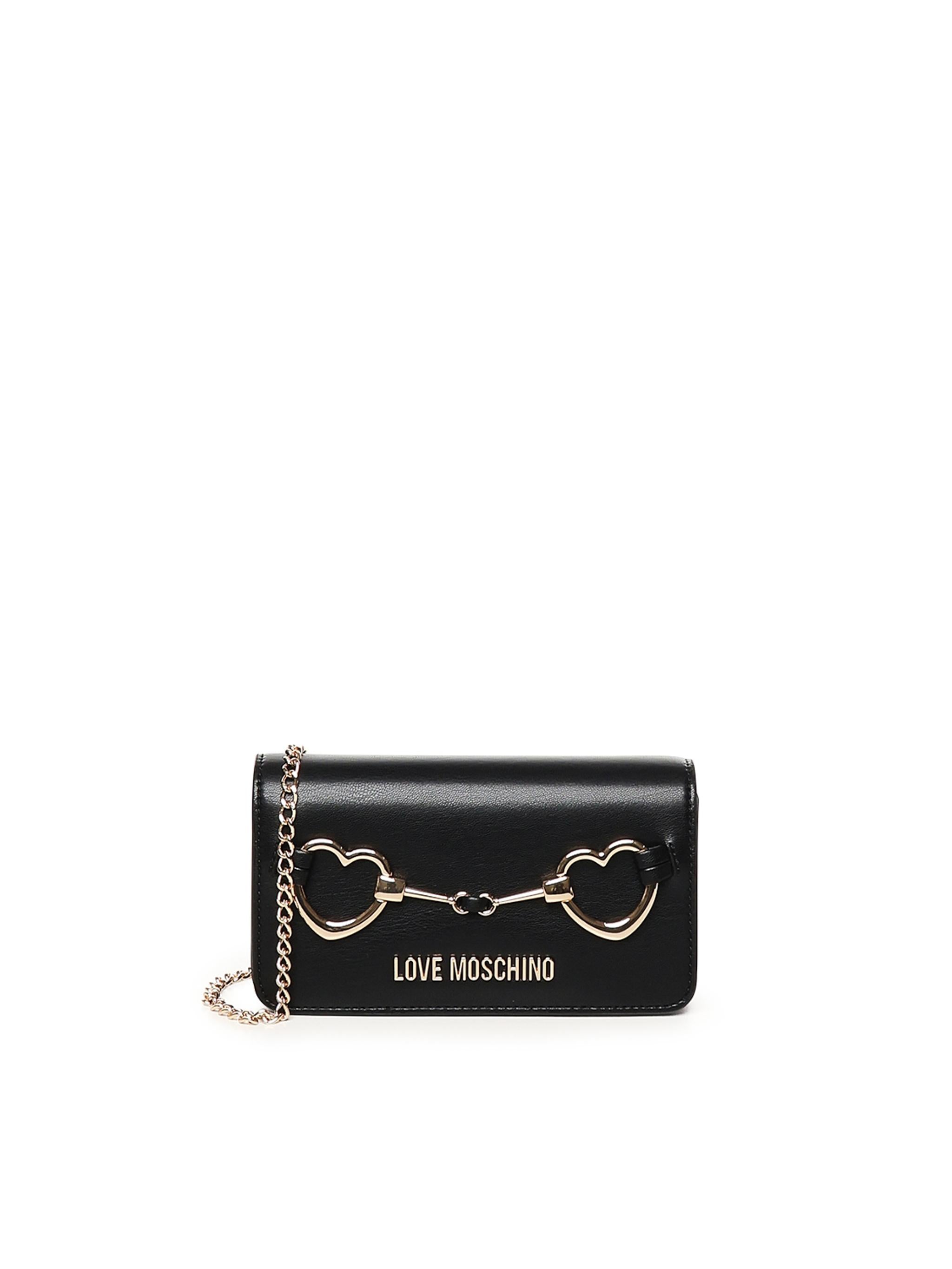 Portafoglio con catena Hearts JC5643PP1MLB0 000 LOVE MOSCHINO 