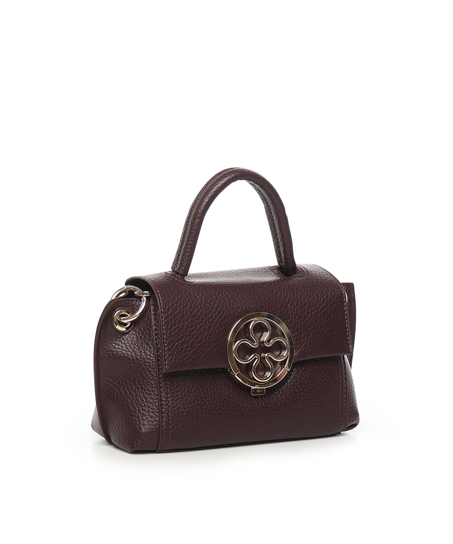 Borsa a mano Federica V small<BR/> 73BS9ER02 FEDERICA VBORDEAUX V° 73 