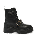 Anfibi in pelle con logo<BR/> SD0407 P087Z99 PINKO 