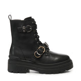 Anfibi in pelle con logo<BR/> SD0407 P087Z99 PINKO 
