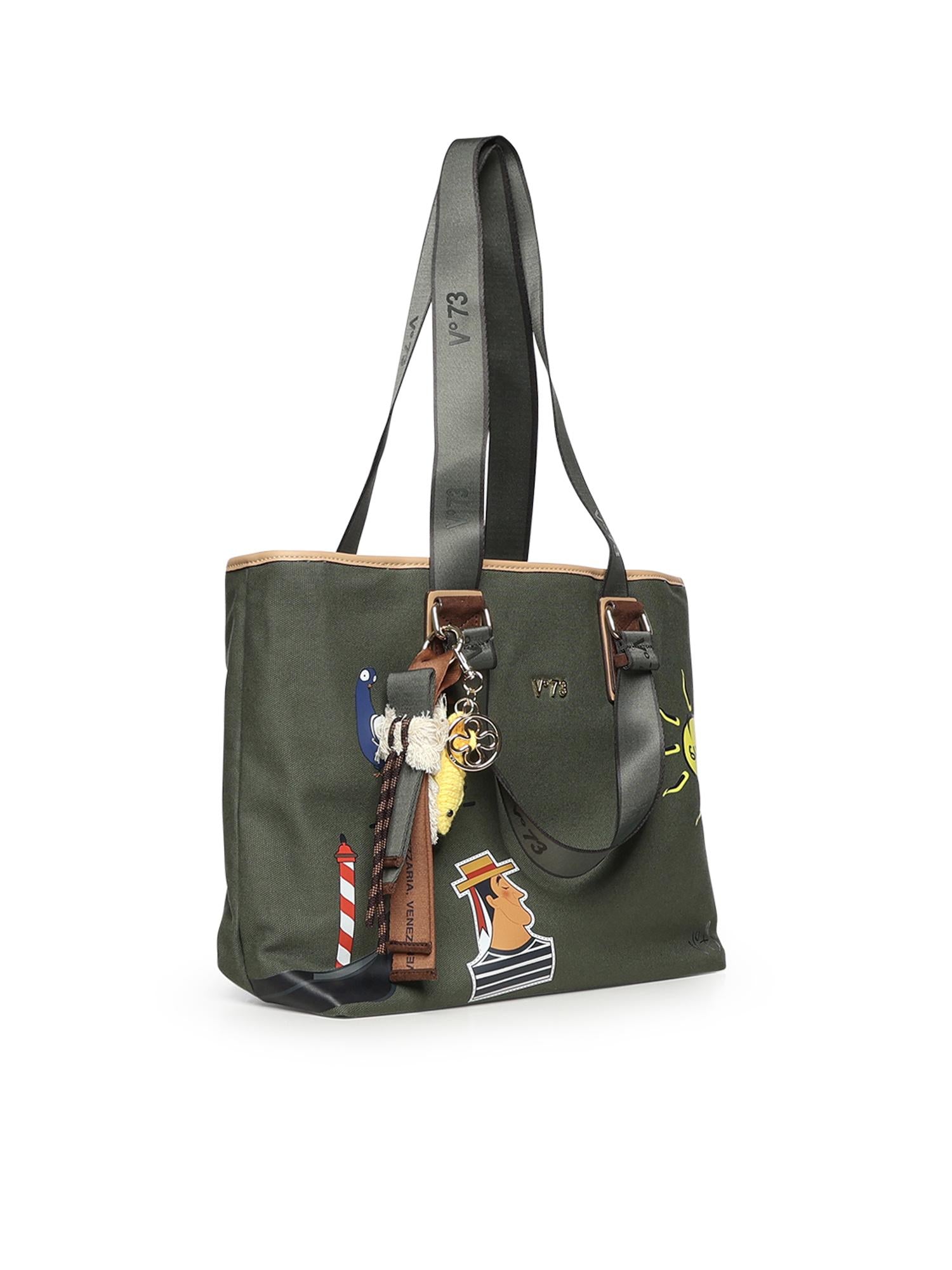 Borsa shopping Tita con logo 73BS9TZ01C TITAVERDE/NATURALE V° 73 