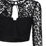 Top corto in pizzo AW23-002T LACEBLACK SELF-PORTRAIT 