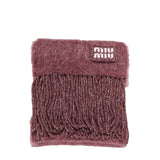 Sciarpa con logo ricamato 5FS094 2CVEF04BG MIU MIU 