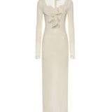 Vestito midi con applicazioni floreali 122523  MAGDA BUTRYM 