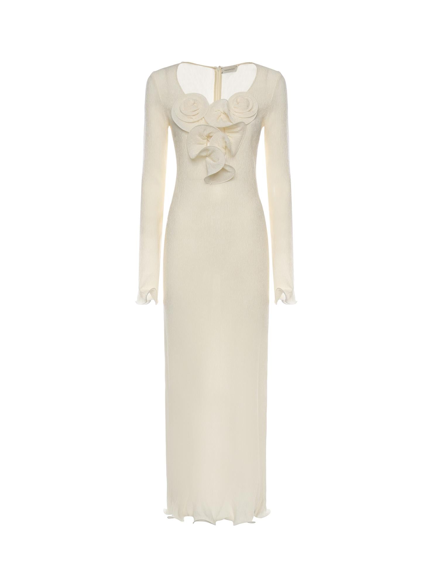 Vestito midi con applicazioni floreali 122523  MAGDA BUTRYM 