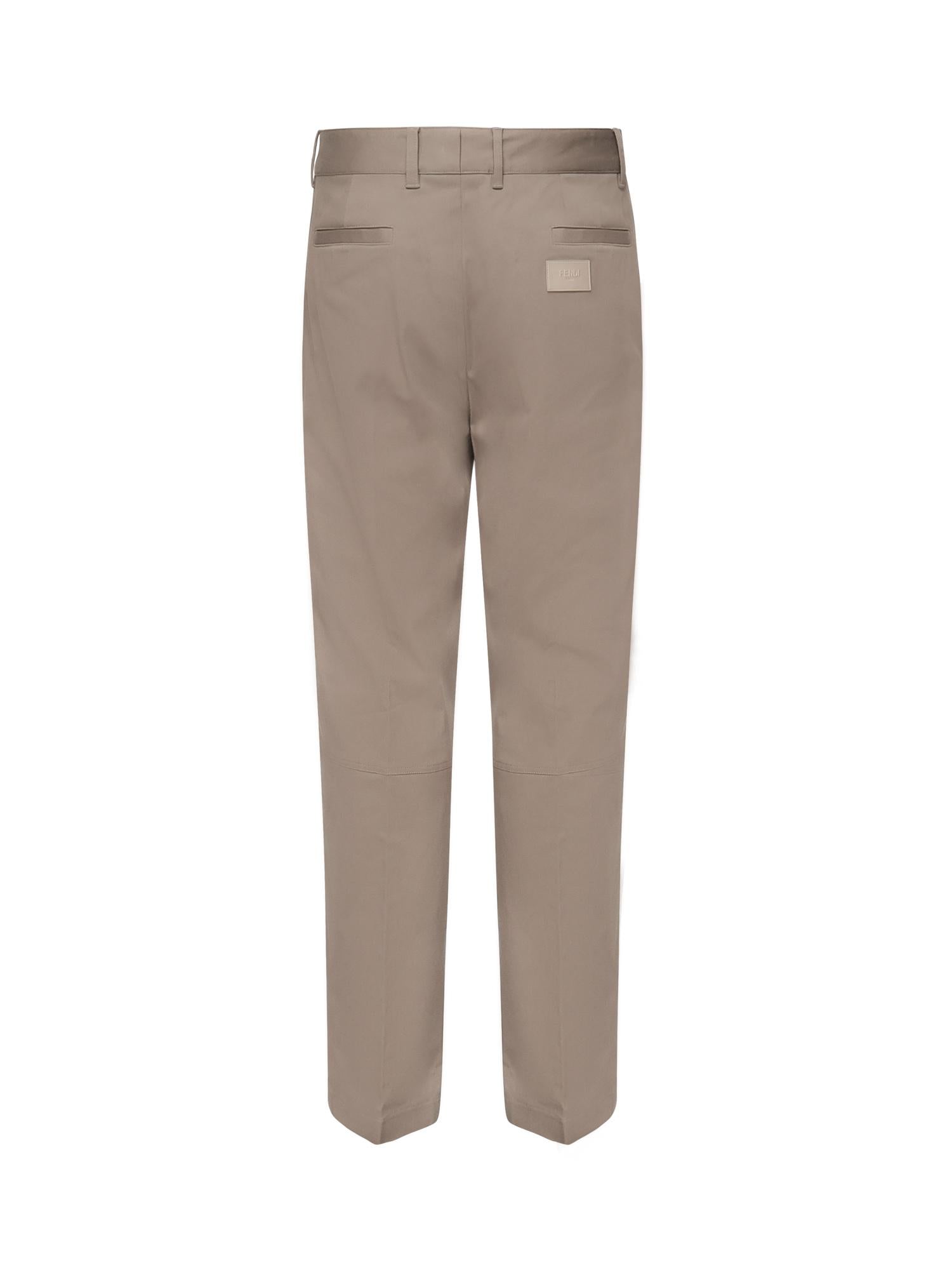 Pantaloni in gabardine con logo FB1076 AQMVF0QD3 FENDI 