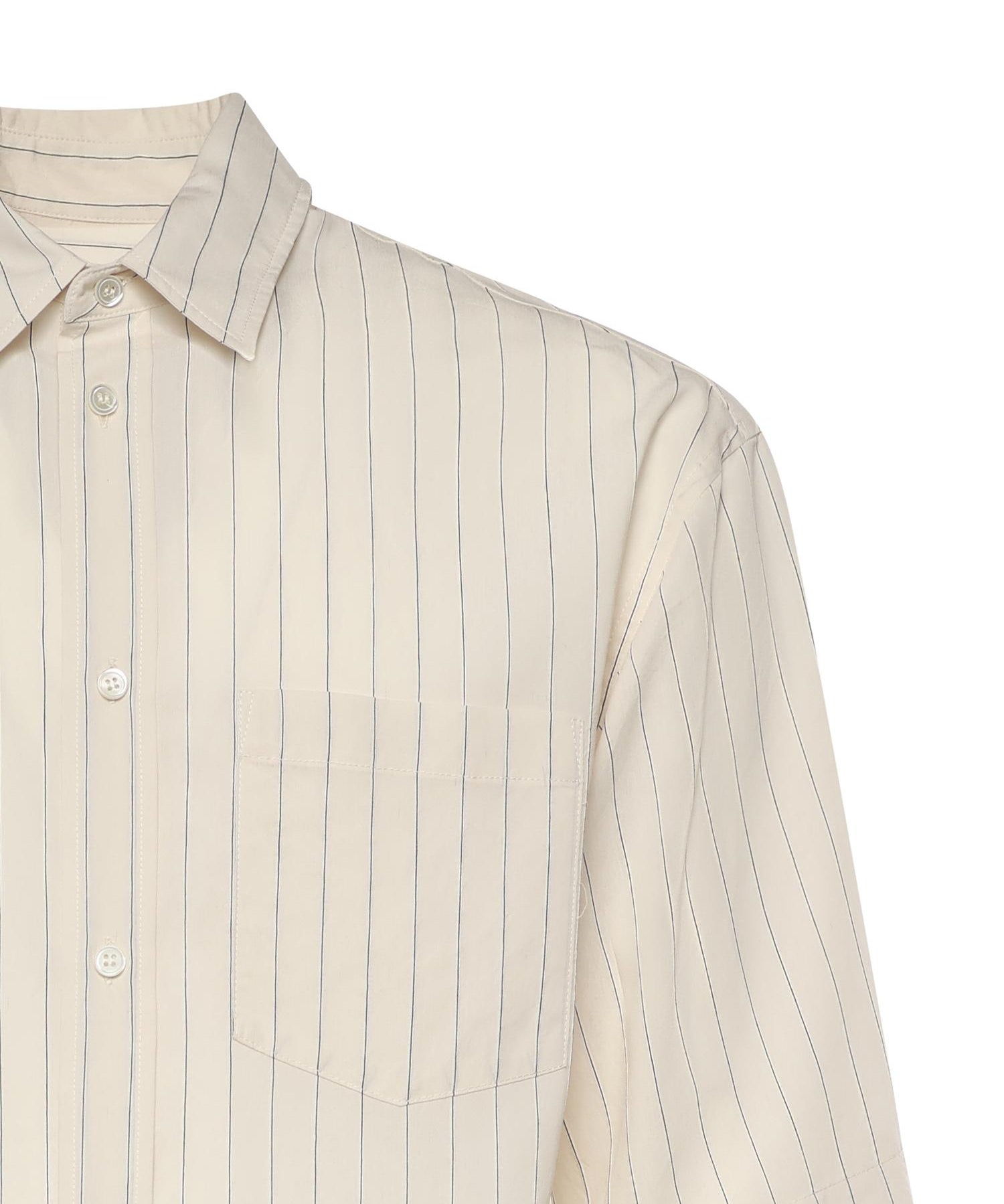 Camicia a righe in misto viscosa G6AB0012 BURRO GRIFONI 