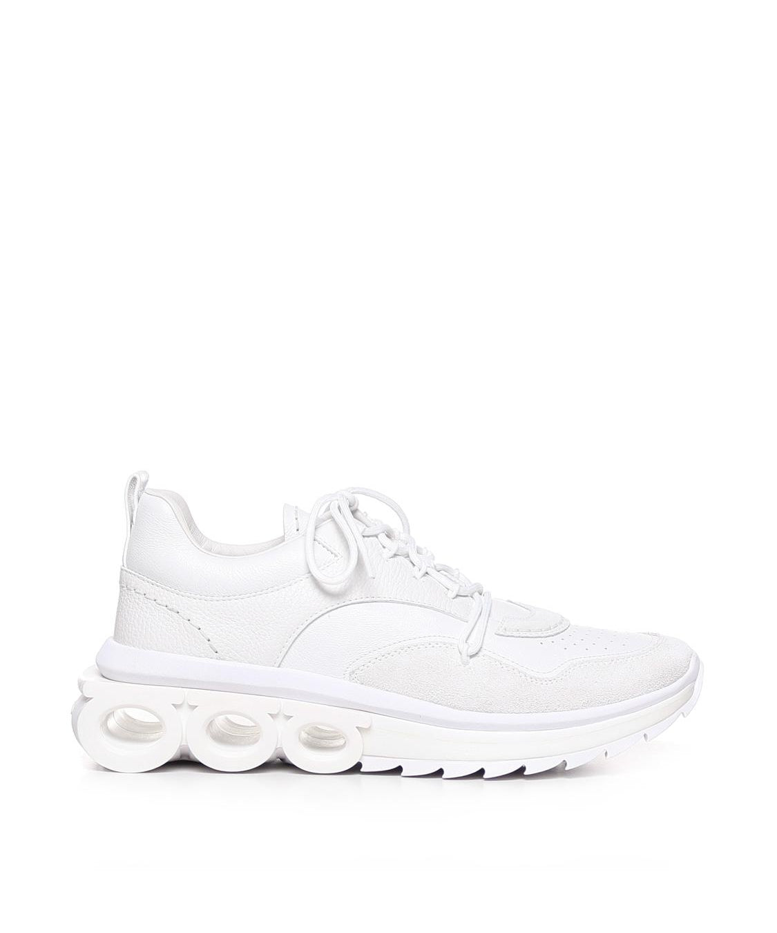 Sneakers con placca Gancini 021581 762773003 FERRAGAMO 