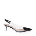 Slingback Le Cœur in pelle di agnello verniciata AA3E057CK150 999 ALAIA 