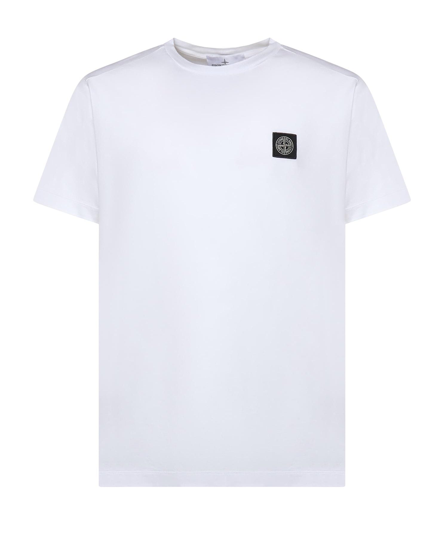 T-shirt con patch Compass in jersey di cotone L1S152100027 S0013V0001 STONE ISLAND 