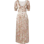 Abito midi in jacquard di seta stampata FABX4280F4680 1882 ALESSANDRA RICH 