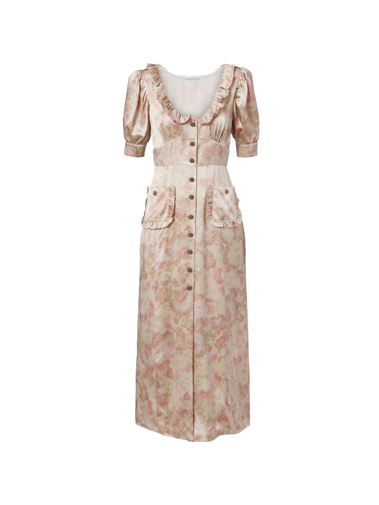 Abito midi in jacquard di seta stampata FABX4280F4680 1882 ALESSANDRA RICH 