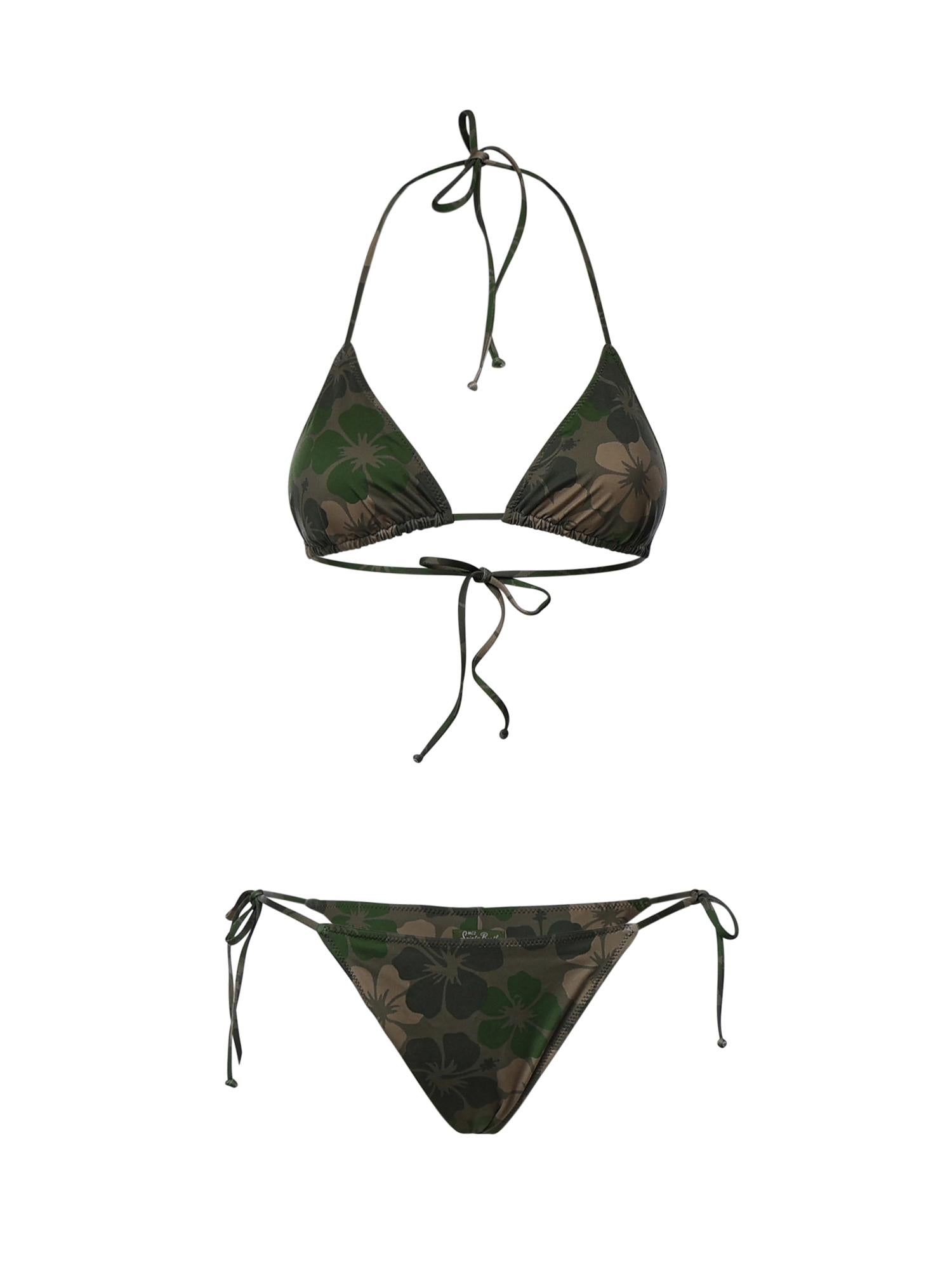 Bikini triangolo con fantasia camouflage MALE002 03189L MC2 SAINT BARTH 
