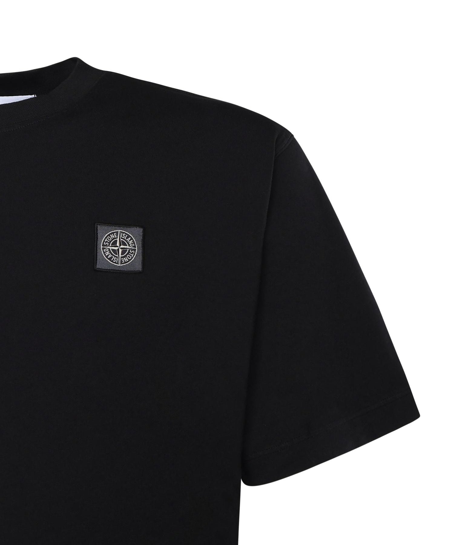 T-shirt con patch Compass in jersey di cotone L1S152100030 S0115V0029 STONE ISLAND 