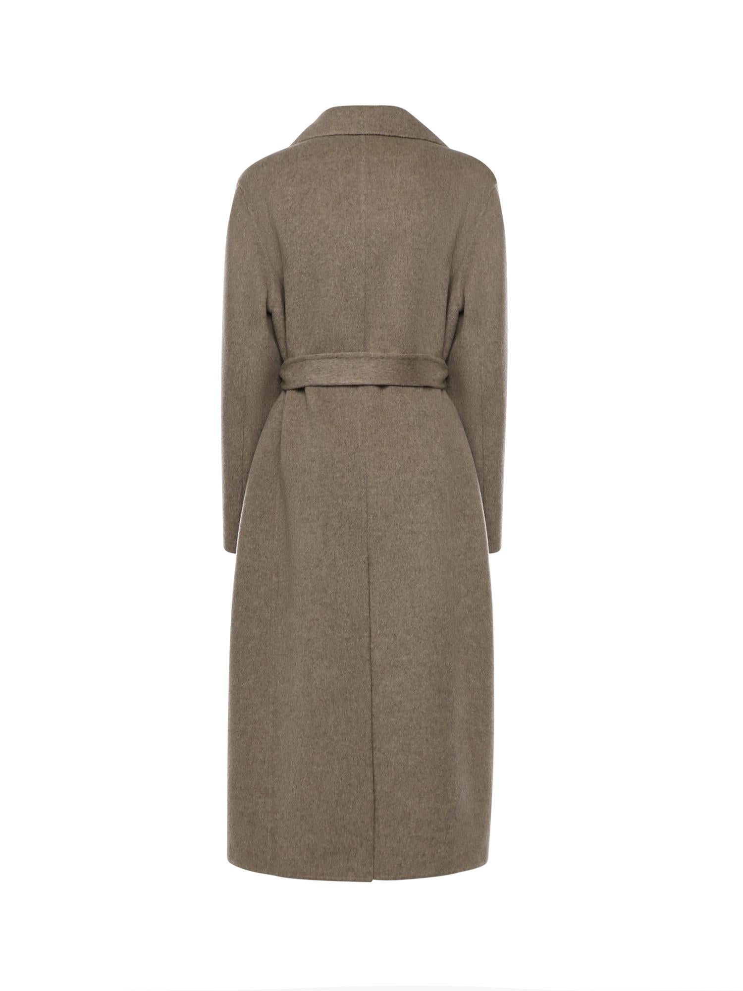Cappotto lungo in lana 26AL218 BEIGE MELANGE ALISHEVA 