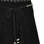 Gonna midi Rhiannon con ricamo 4248SSS251 BLK ZIMMERMANN 