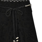 Gonna midi Rhiannon con ricamo 4248SSS251 BLK ZIMMERMANN 