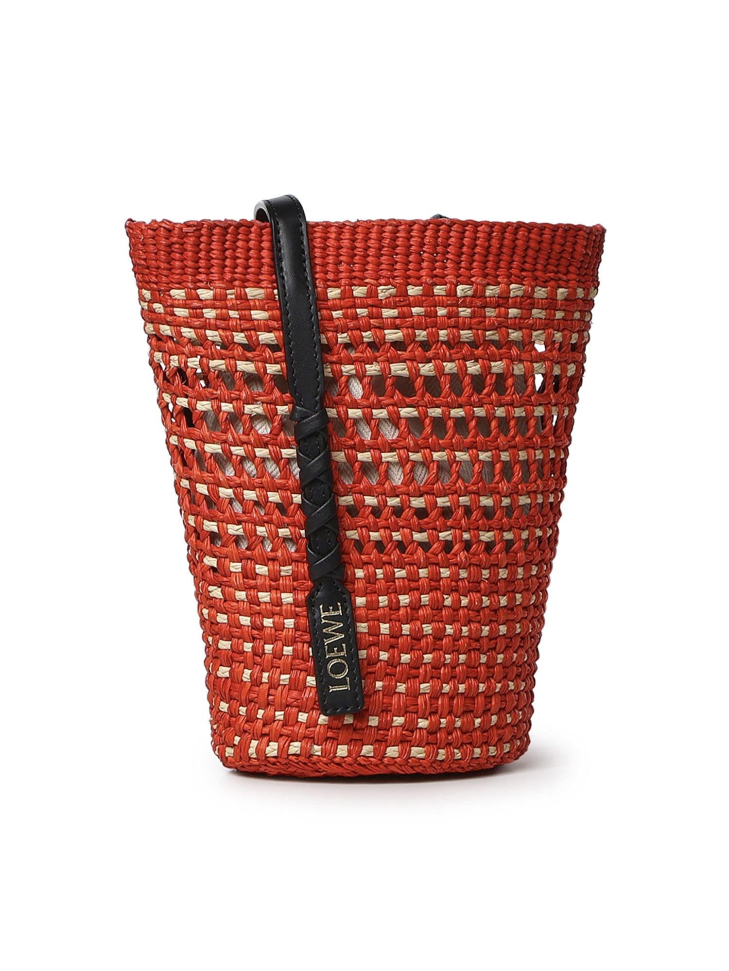 Borsa Braid media in palma Iraca e pelle di vitello C630IMBX02 7116 LOEWE 