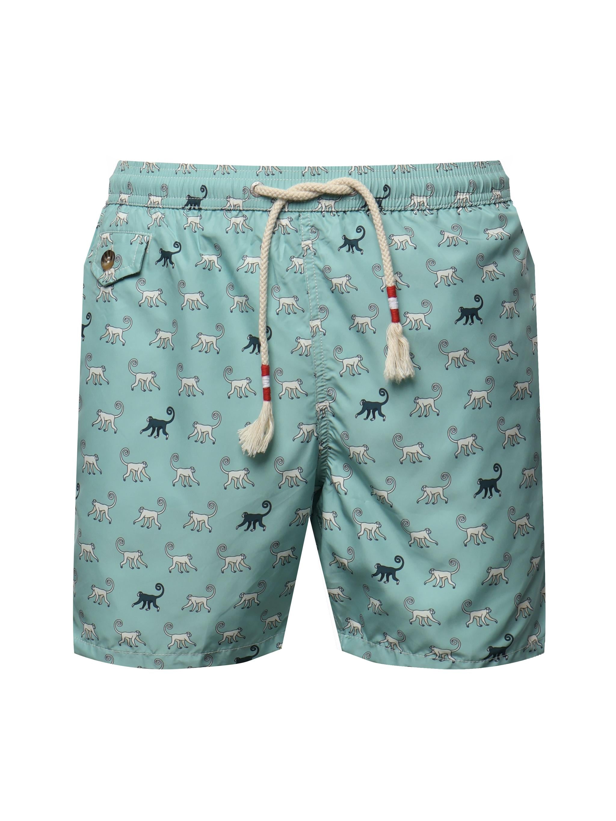 Costume con stampa scimmia<BR/> LIG0013 01664H MC2 SAINT BARTH 