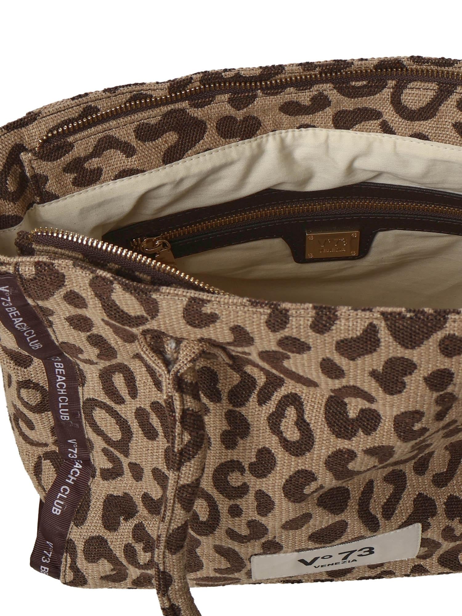 Borsa shopping mini con logo 73BS9MV02M ILENEBEIGE/MORO V° 73 