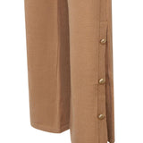 Pantaloni in maglia con bottoni decorativi in oro MMDMA4060 CAMMELLO MARIUCCIA Milano 