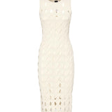 Abito midi in maglia traforata 105190 A2LWC00 PINKO 
