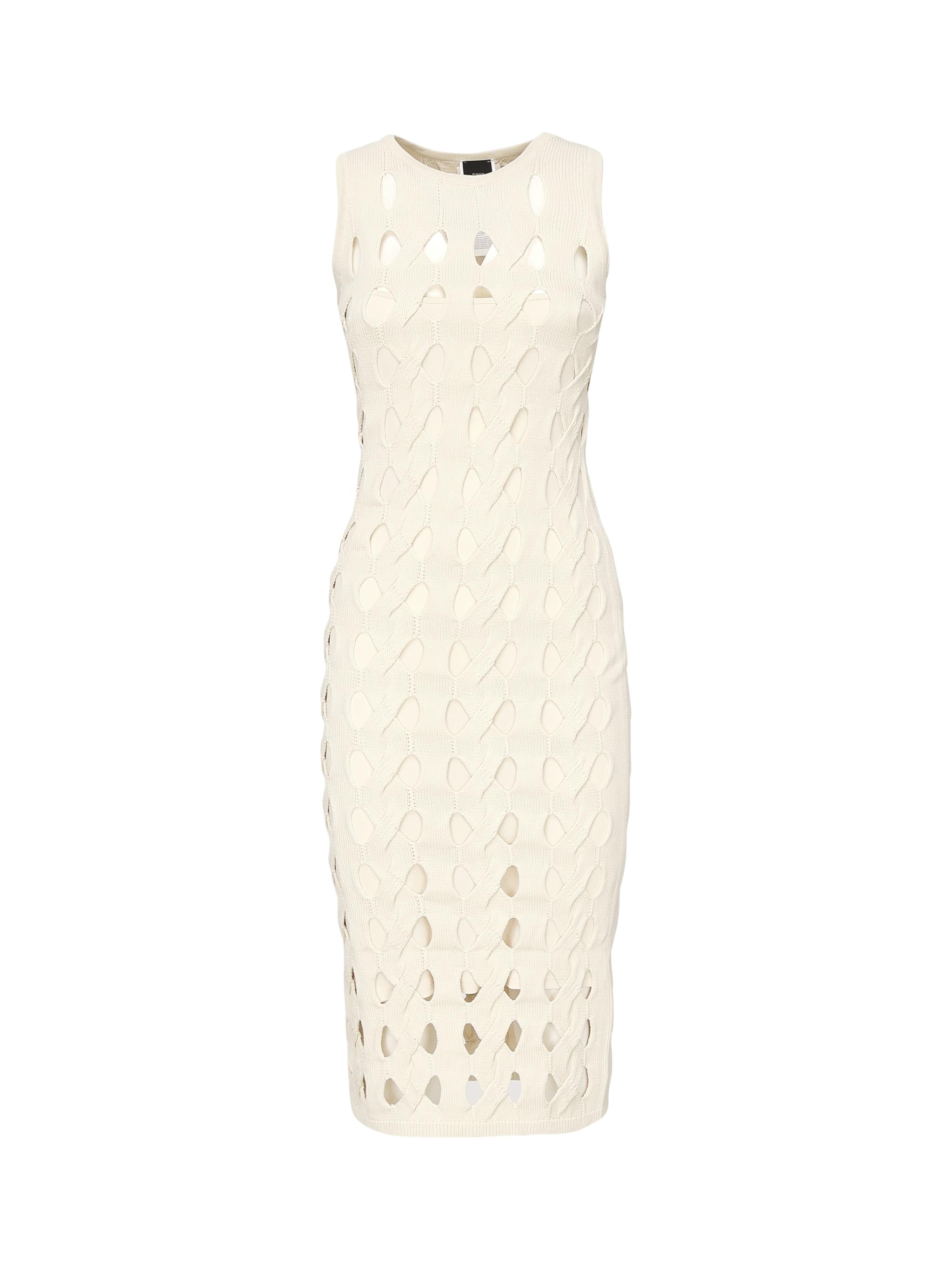 Abito midi in maglia traforata 105190 A2LWC00 PINKO 