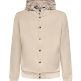 Giubbotto in misto cotone con logo HE1420005 BEIGE HESKIMO 