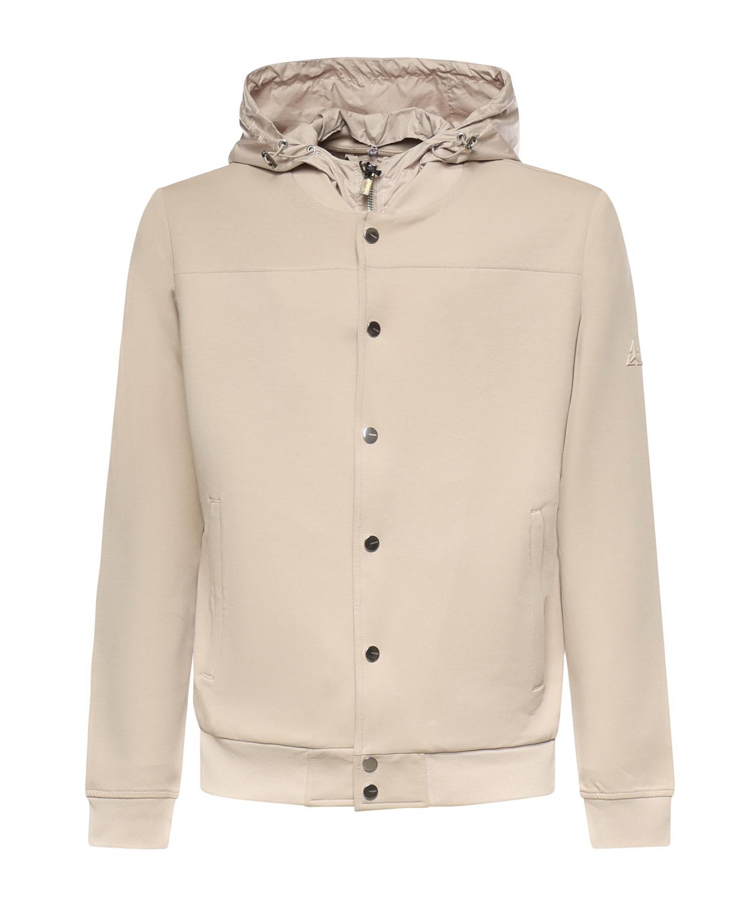 Giubbotto in misto cotone con logo HE1420005 BEIGE HESKIMO 